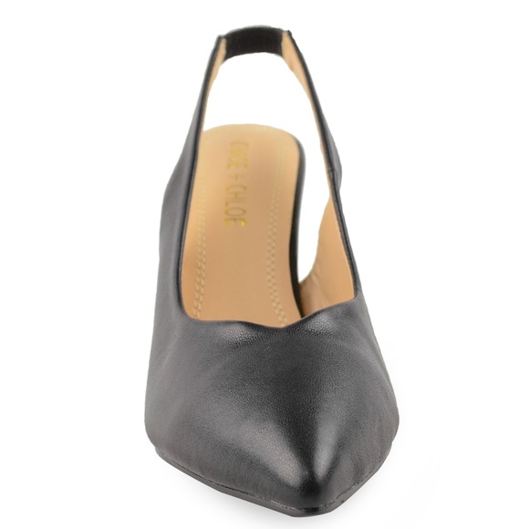 🌷 Chase & Chloe Pointy Toe Slingback Heels - Picture 2 of 4